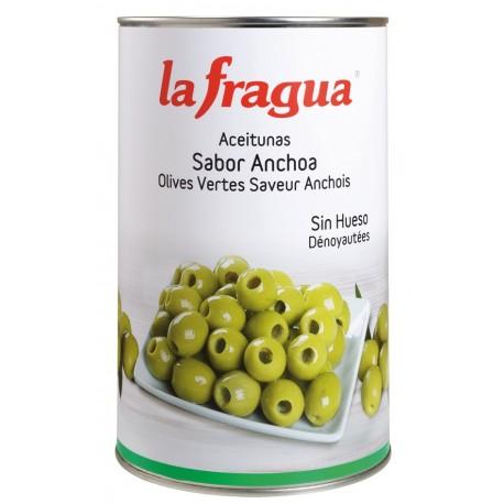 La Fragua Aceituna Verde Manzanilla Sabor Anchoa  Deshuesada (lata 5kg)